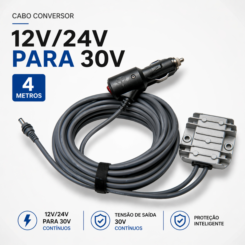 Conversor inversor 12V 24V Para 30V para Starlink Mini Inversor Veicular 4 metros