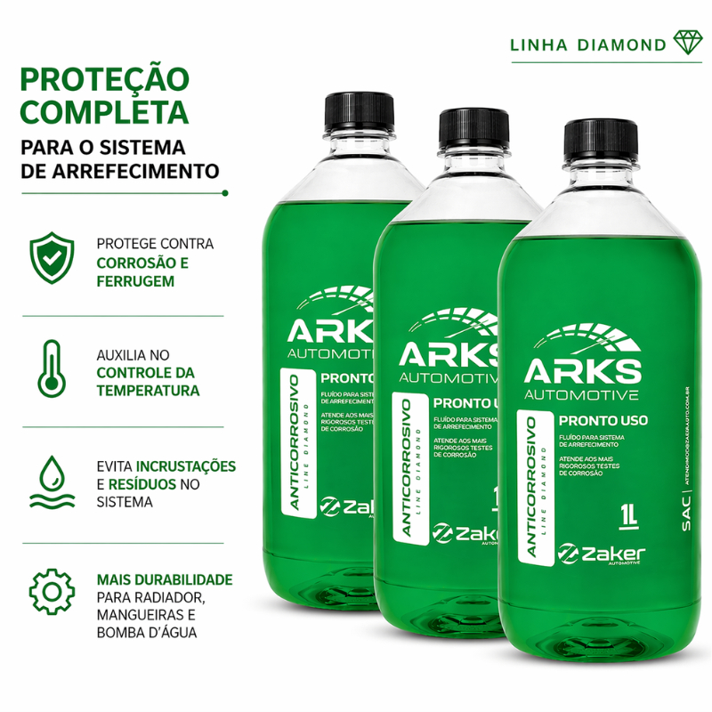 Aditivo Automotivo Zaker Para Radiador Contra Ferrugem Corrosão Anticongelante