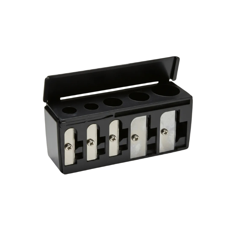 Apontador Lápis Universal com 5 Furos Entradas Five Tips em Aço Inox Klass Vough