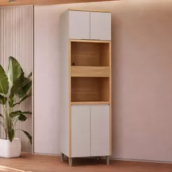 Torre Quente 5 Portas 2 Nichos Allure Linea Brasil 70cm 100% MDF