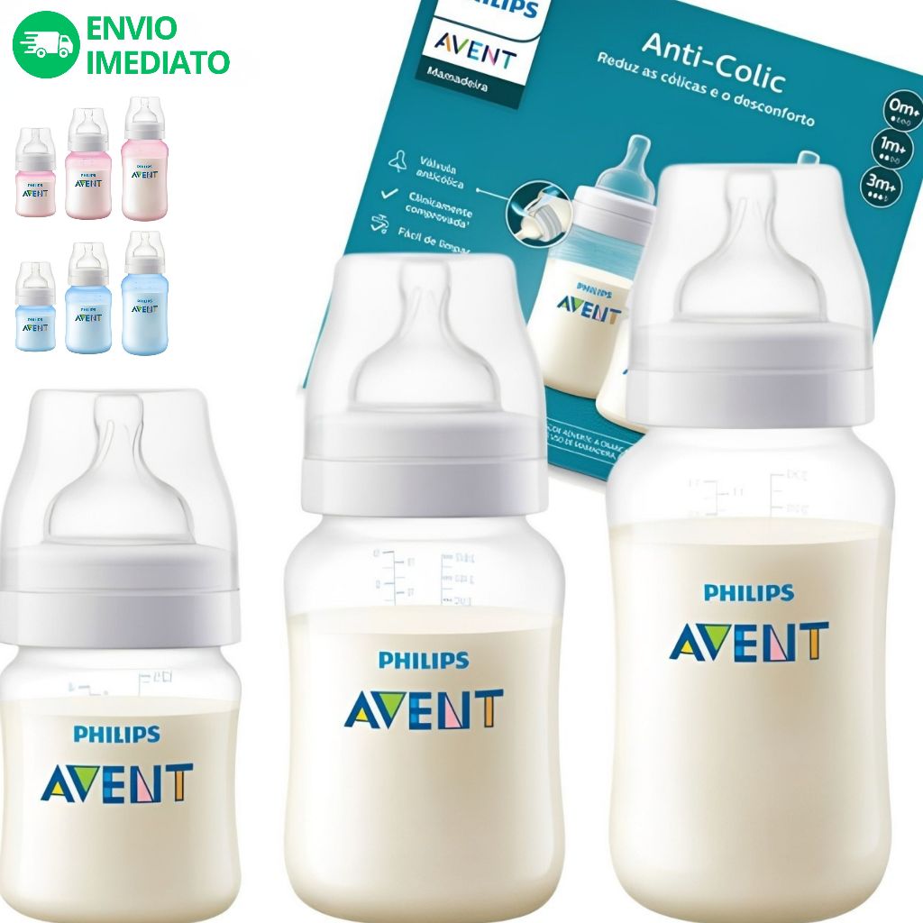 Kit 3 Mamadeiras Clássica Anticólica 125/260/330ml - PHILIPS AVENT
