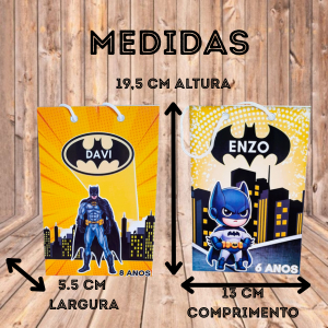 Sacolinhas Personalizadas BATMAN Personalizadas sacolinhas surpresa festa infantil, lembrancinhas