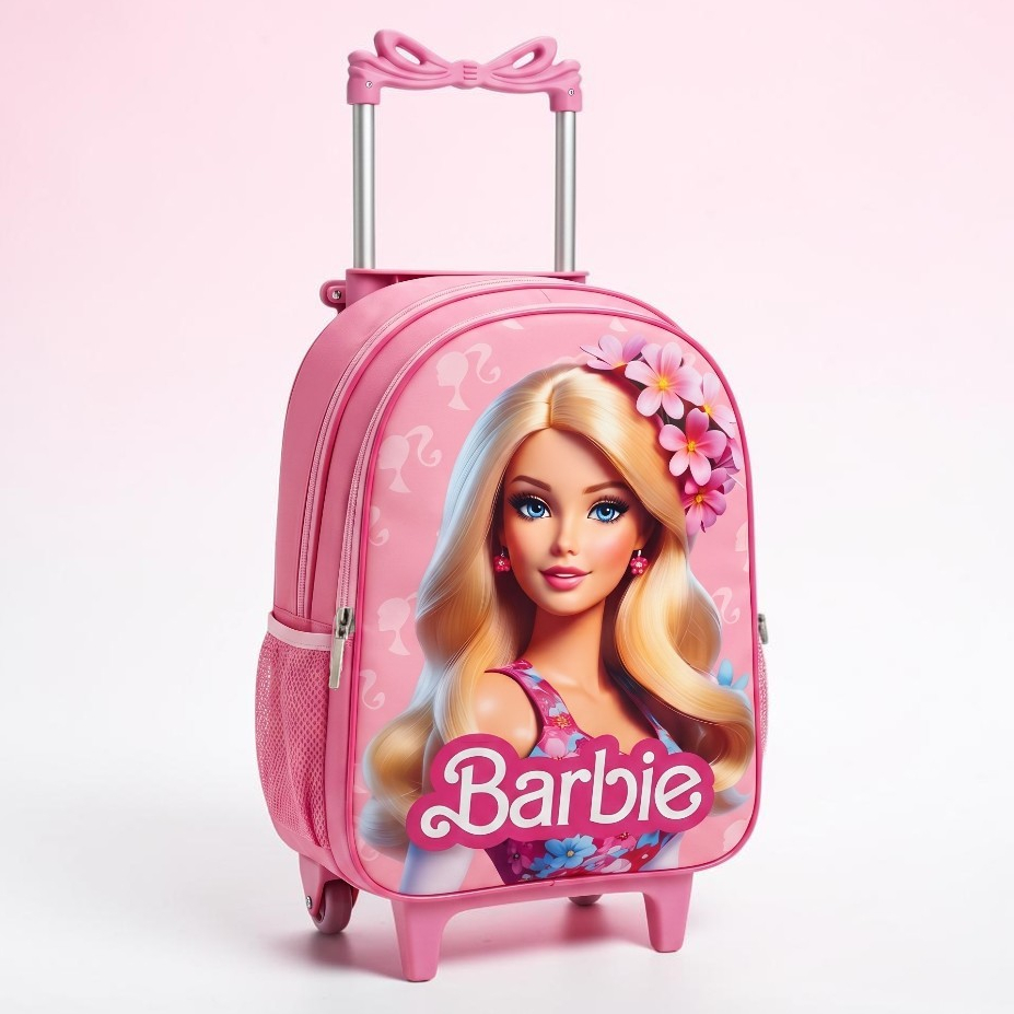 Mochila de Rodinhas Infantil Barbie Feminina Escolar 4 à 10 Anos |Envio Imediato