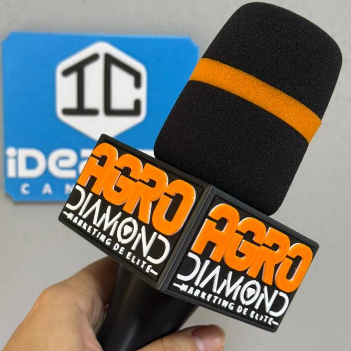 Canopla Personalizada RETANGULAR para microfone
