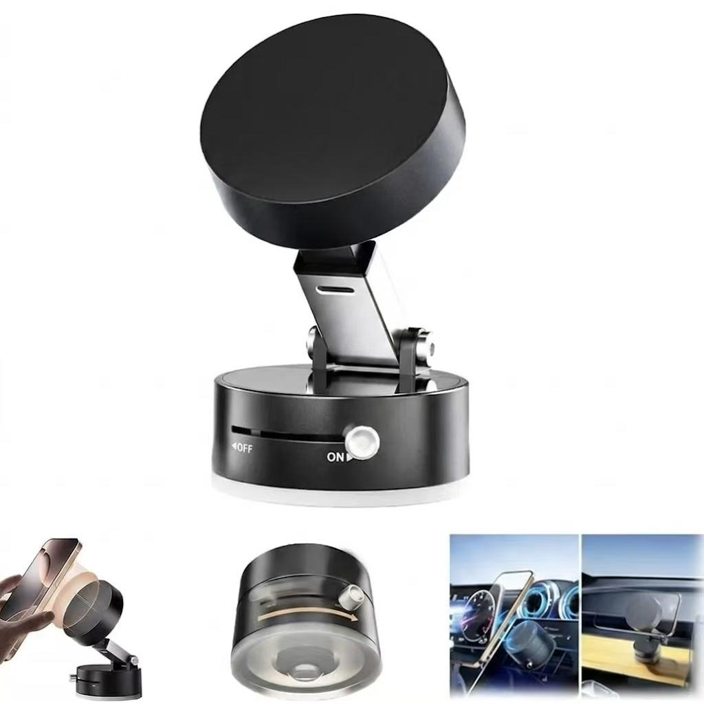 Suporte De Celular Magnético Com Ventosa A Vácuo Dobrável 360° Articulado Para Carro E Mesa