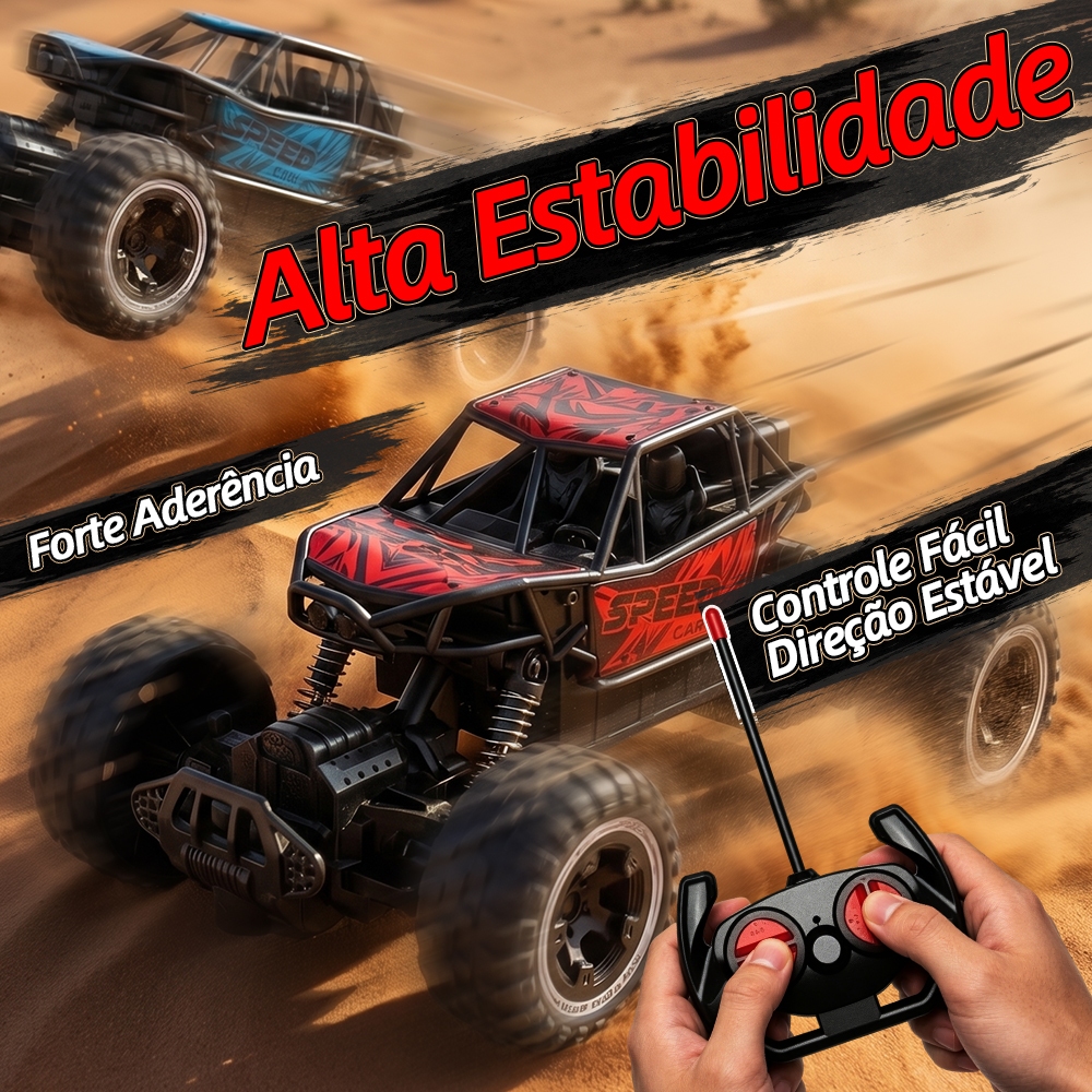 DLI Carro de Controle Remoto Carrinho Rock off road Recarregavel Envio Rápido