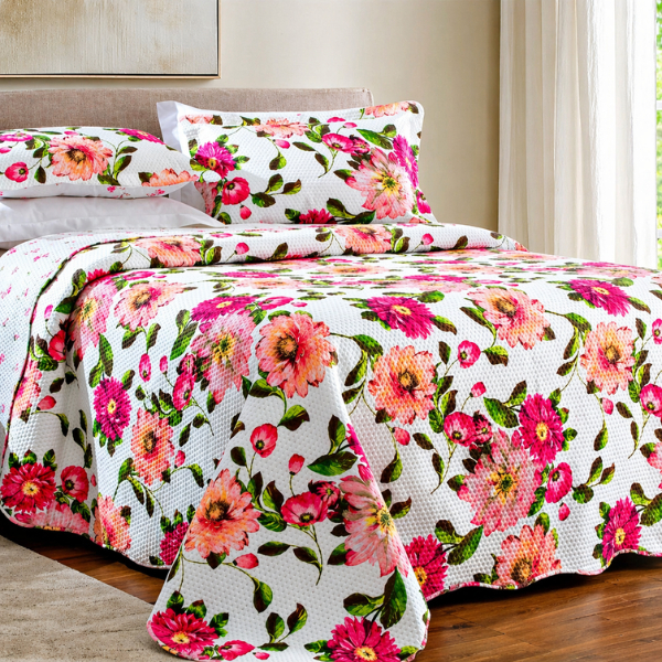 Cobre Leito Casal Queen Super King Size Colcha Roupa De Cama Gigante Elegante Dupla Face 3 Peças Luxo Grande