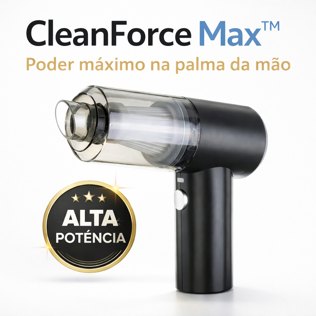 Aspirador Automotivo Portátil Sem Fio Potente Recarregável USB Limpa Carro