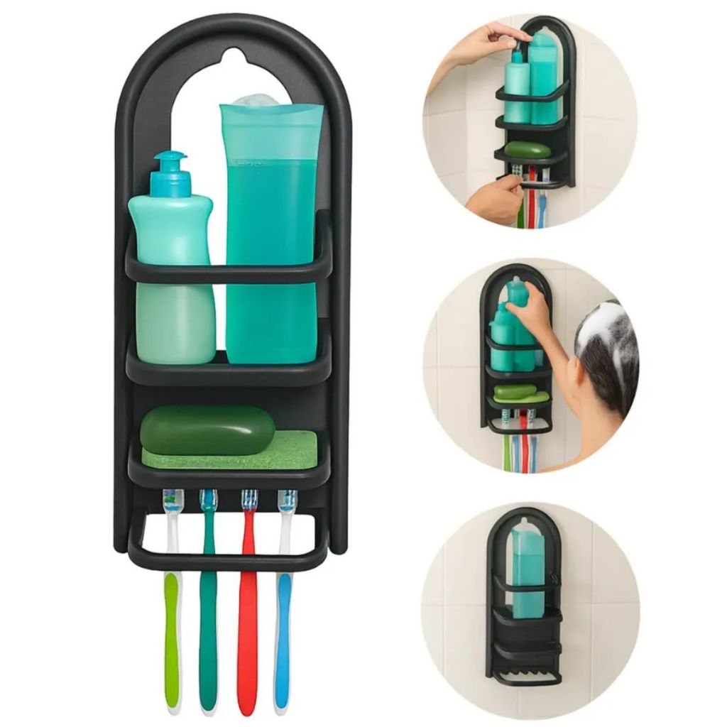 Porta Shampoo com Prateleira Organizadora – Mais Espaço e Praticidade no Seu Dia a Dia