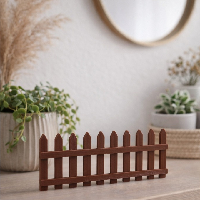 Kit 4 cerquinhas para artesanato jardim miniatura impressão 3D