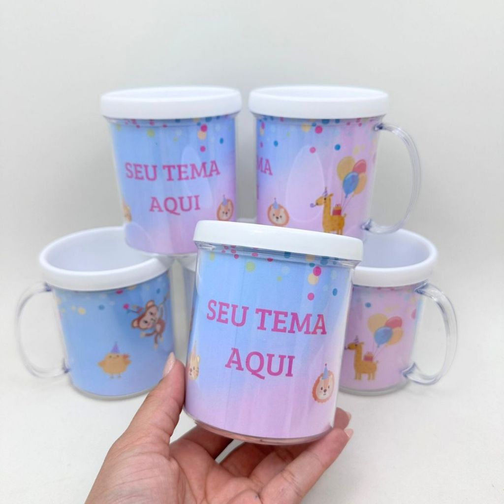 Caneca Personalizada Lembrancinha Festa Infantil | Informe o tema da sua festa | Caneca para foto
