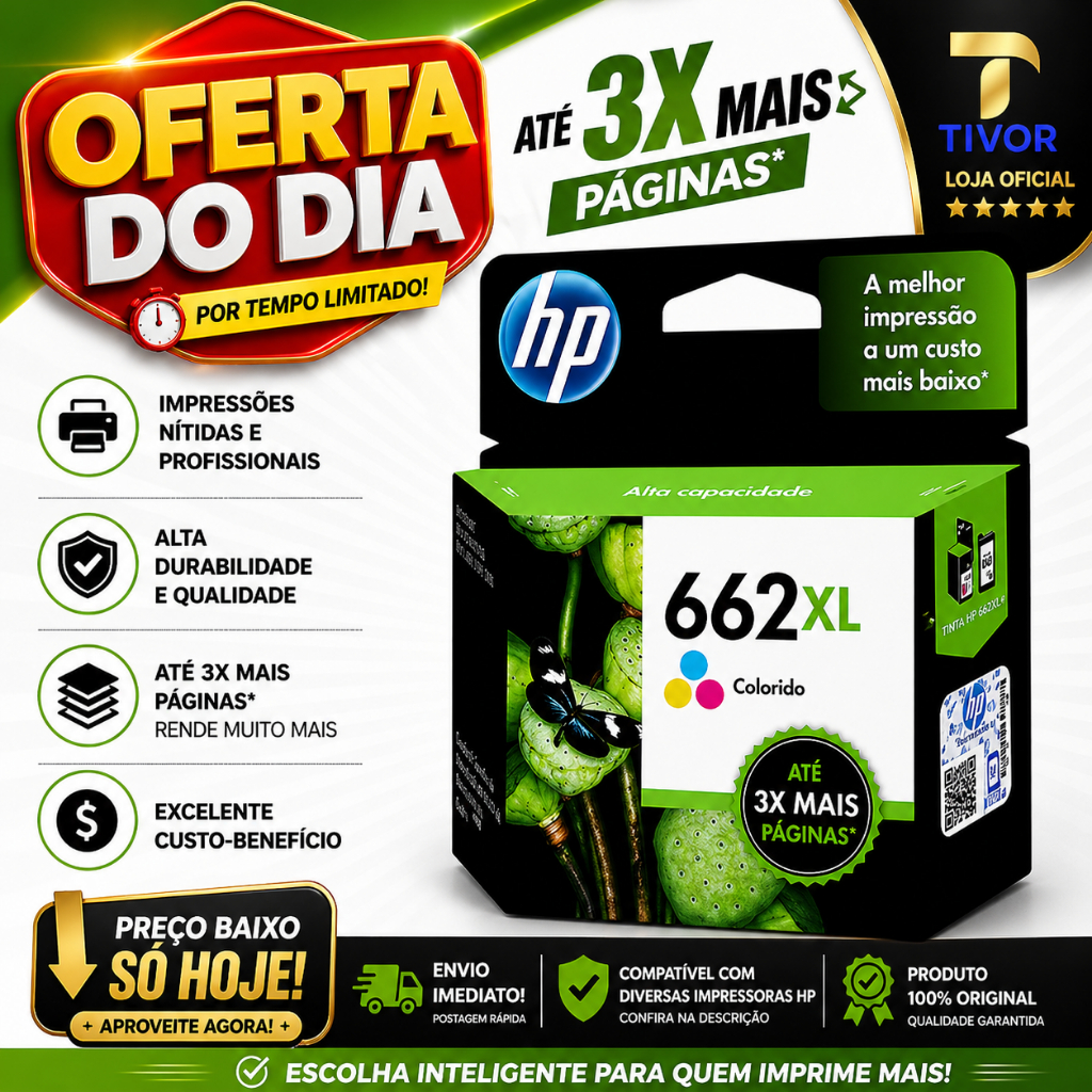 Cartucho 662xl Color Cz105ab 2516, 3516, 3546, 2546, 2646