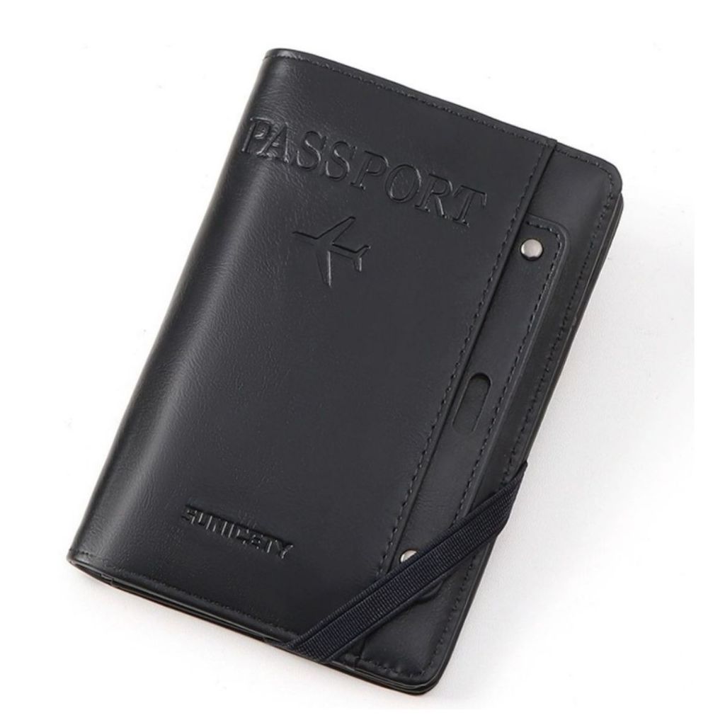 Porta Passaporte Organizador Viagem RFID  Porta Documentos Cartões Seguro Premium