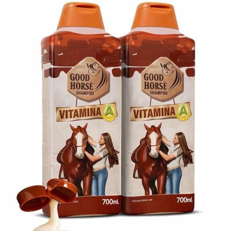 Shampoo Cavalo Good Horse 700ml Vitamina A Crescimento Capilar Força e Brilho Original