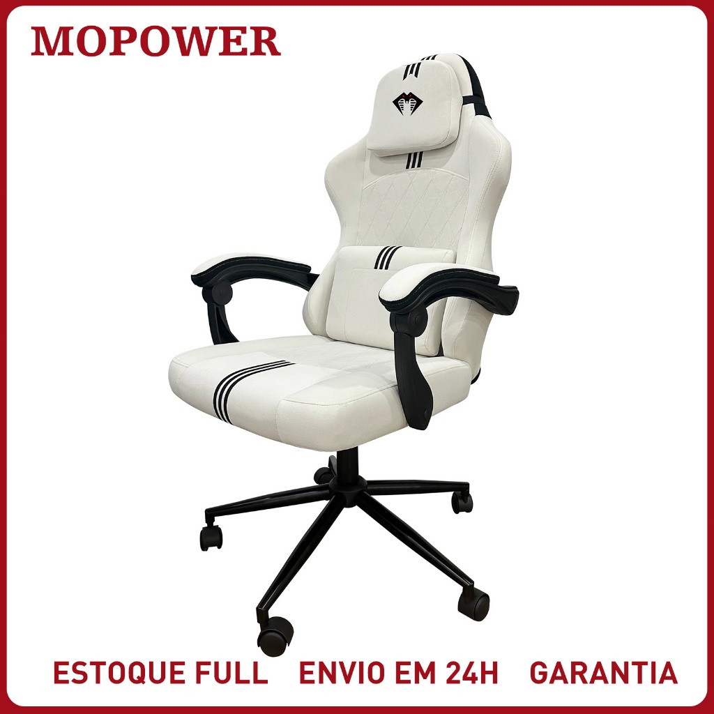 Cadeira Gamer Presidente Ergonômica Escritório Reclinável Tecido Respirável Apoio Pés Giratória 120kg Home Office