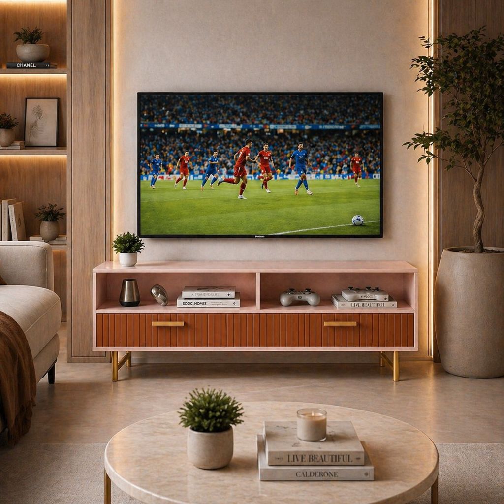 Rack Turim Copa Bancada para Sala para TV ate 40 Polegadas 02 portas basculante - Opcao Pes Ferro e Pes Retro - Ver cor