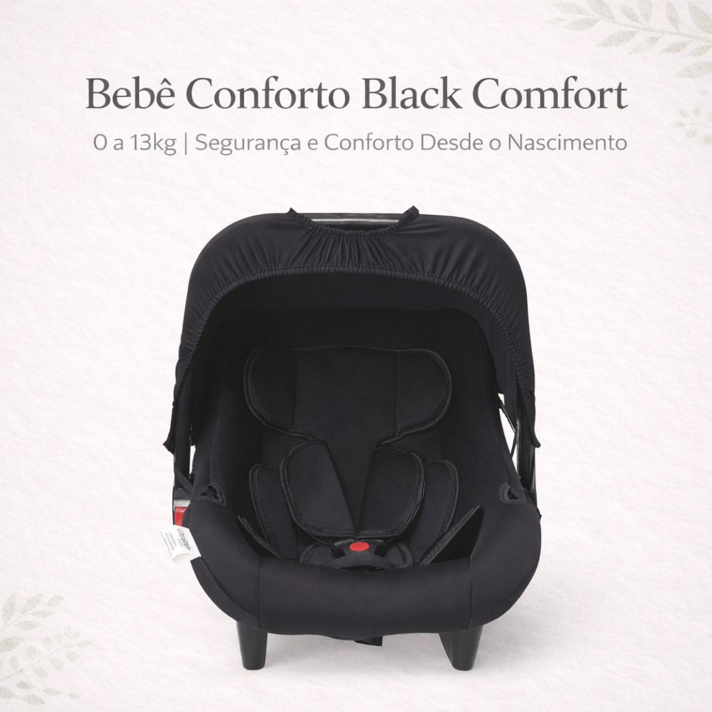 Bebê Conforto Comfort Black Recém Nascido 0 a 13kg Maxi Baby