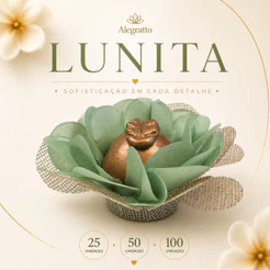 Kit 100 Forminhas Lunita papel com tela Verde oliva claro Doces Finos Festa Casamento Aniversário
