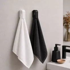 kit com 3 Gancho porta toalhas para banheiro luxo adesivo sem furos