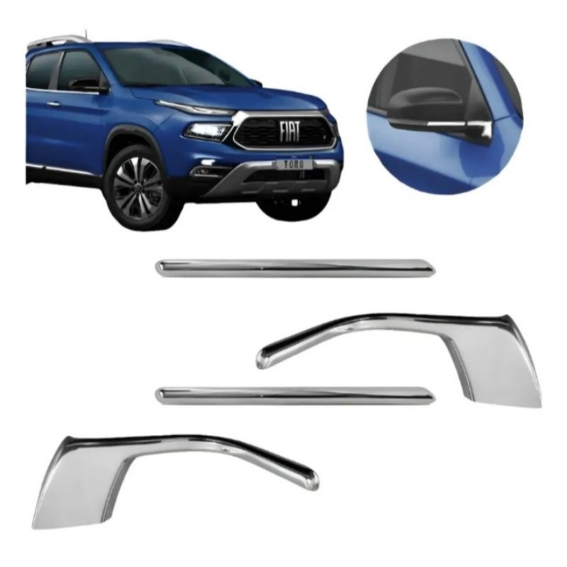 kit friso cromado acabamento do retrovisor Fiat Toro Original
