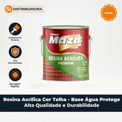 Resina Acrílica Cor Telha Base de Água Maza Protege Superfícies - 900ml