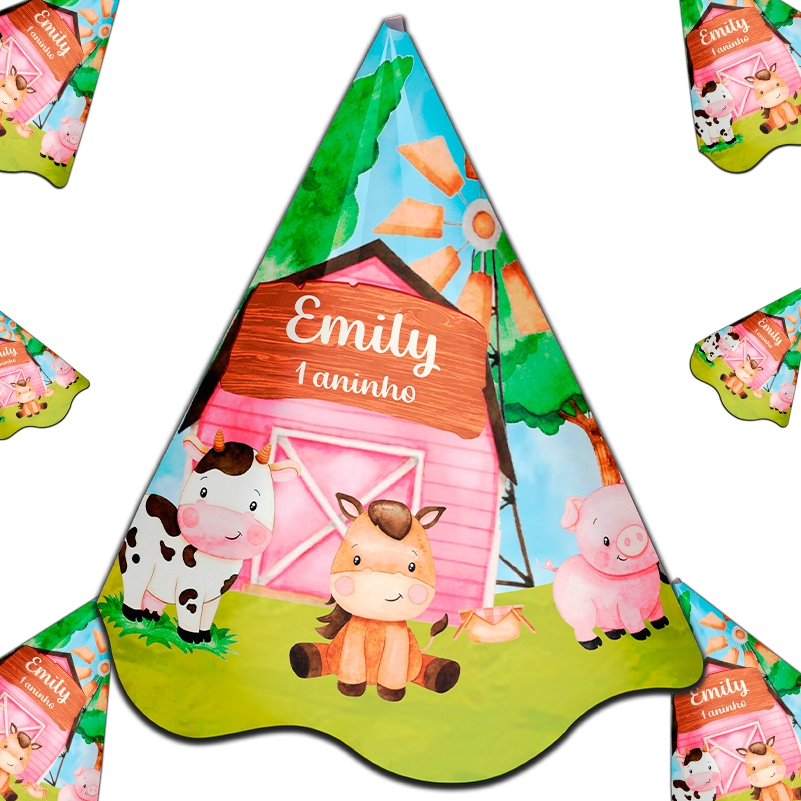 15,20,25,30,35 Unidades Chapeu Aniversario Infantil Personalizado Festa Lembrancinha Fazendinha