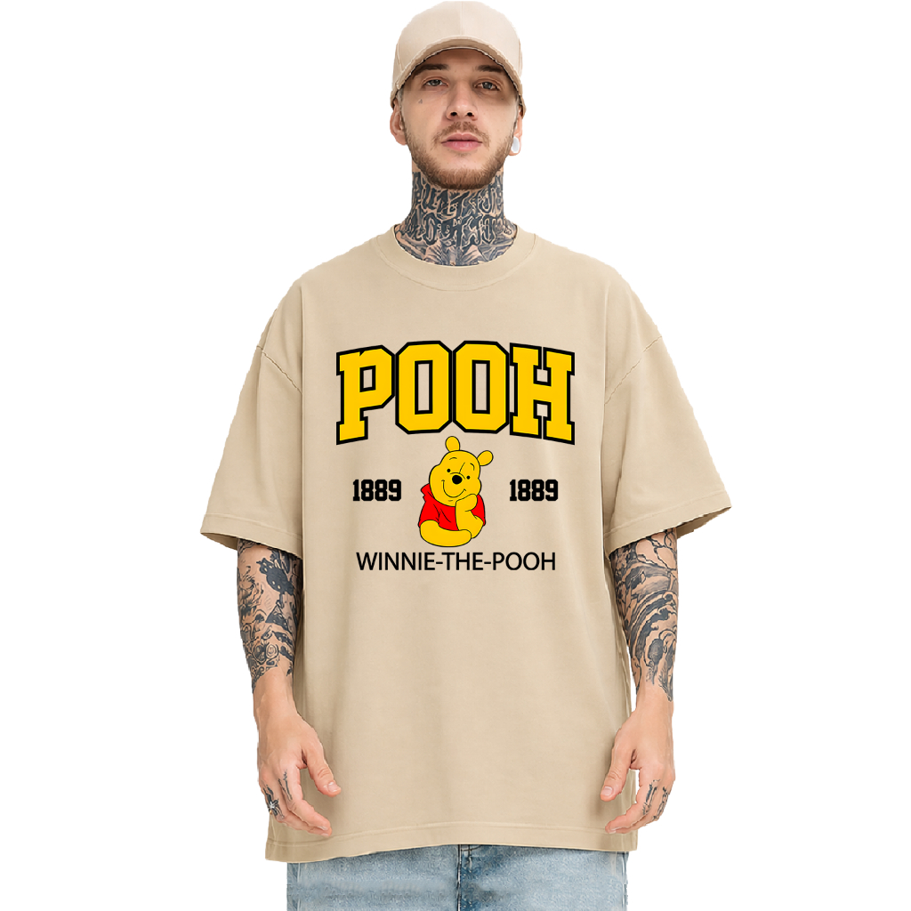 Camiseta Pooh Oversized 582 Unissex - Fofa, Moderna, Confortável, Versátil, para o seu Uso Diário