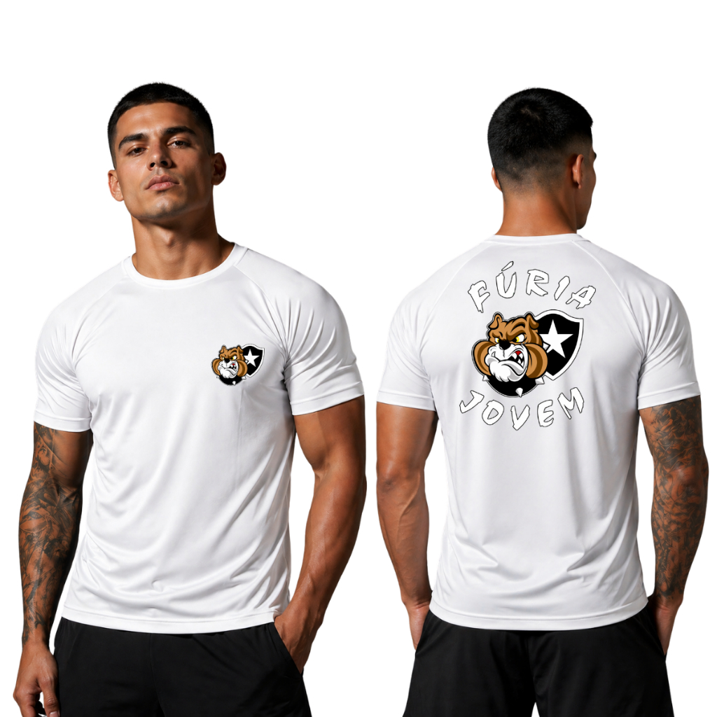 Camiseta Dry Fit Esportiva Torcida Organizada Furia Jovem Bota Fogo  Academia Fitness Original