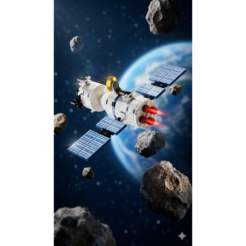 🚀1unidade de um  Brinquedo de Construção Inblox Super Espaço - Satélite Espacial 87 Peças