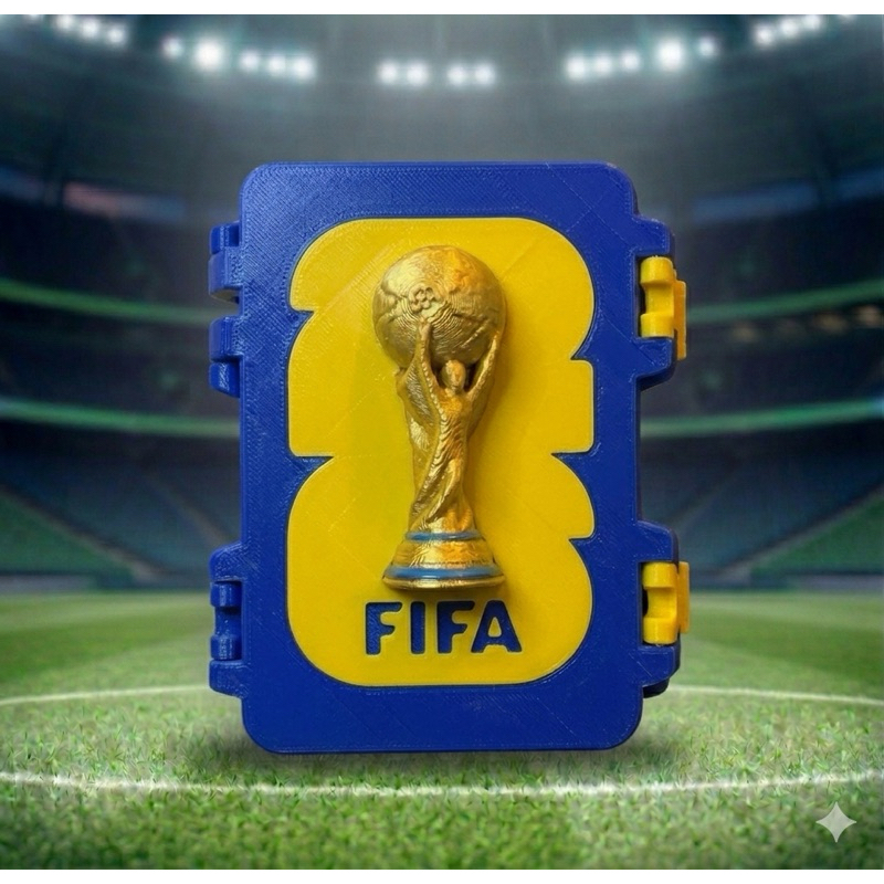 Caixa Porta Figurinhas álbum Copa do Mundo 2026 Taça Copa Mundo