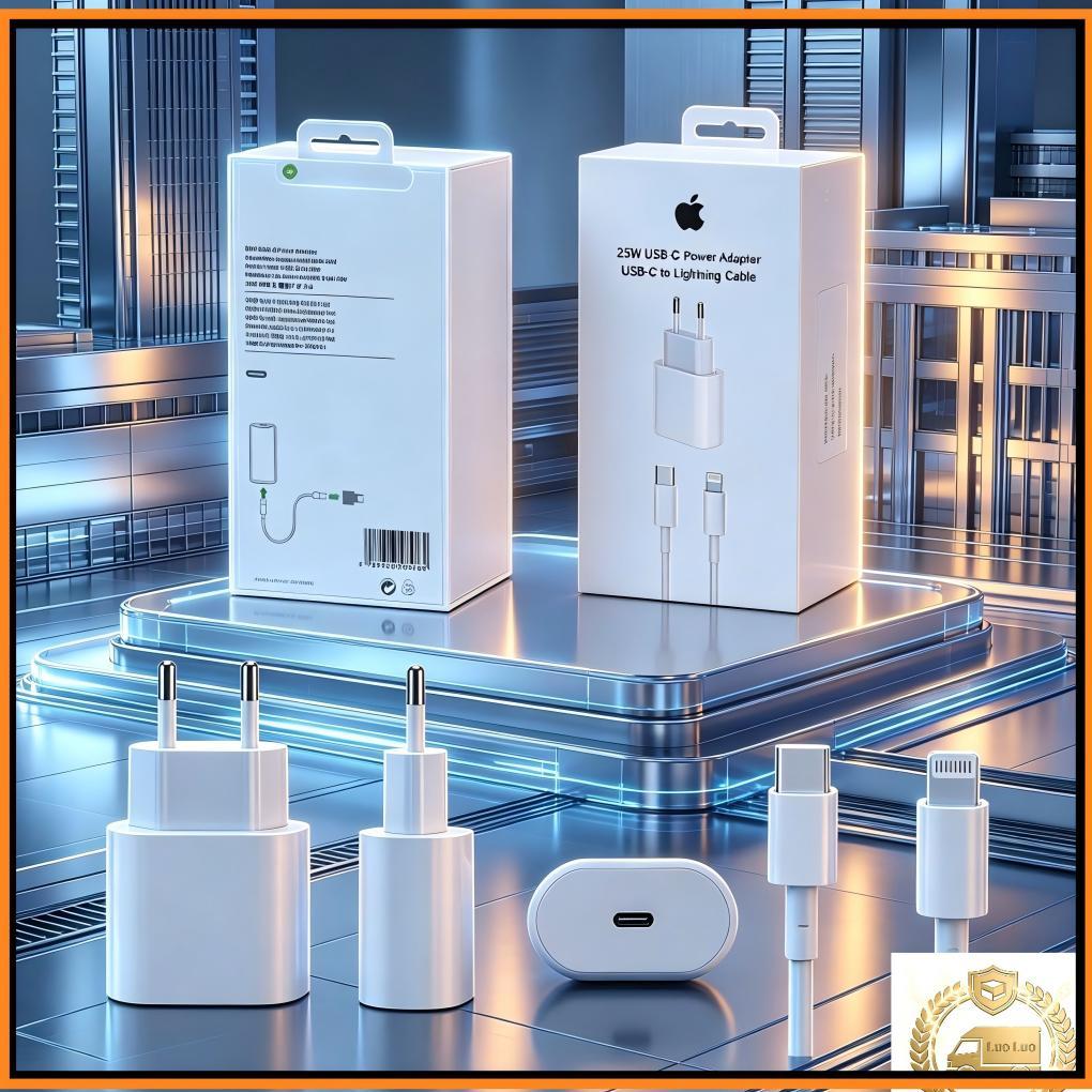 Carregador De iPhone Fonte com Cabo Carregamento Rápido 1m PD 25w