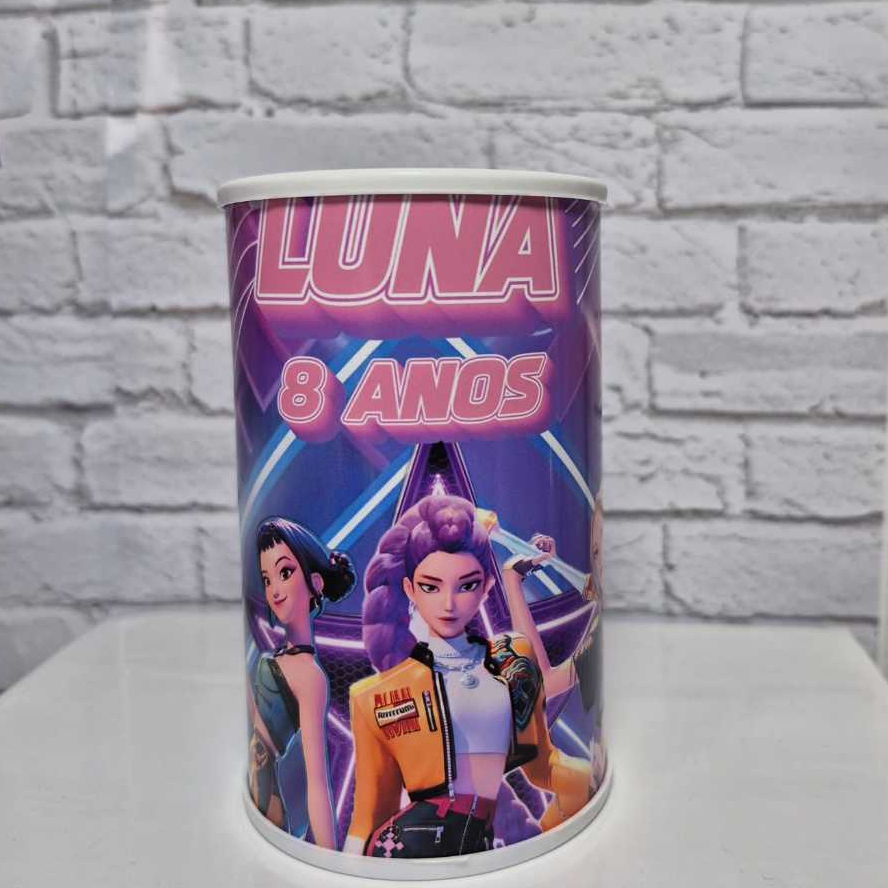 KIT COFRINHO PERSONALIZADO - LEMBRANCINHA ANIVERSARIO - GUERREIRAS DO K-POP - TODOS OS TEMAS