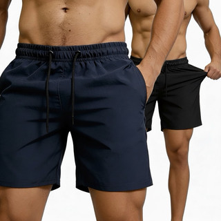 Kit 2 Shorts Masculino Tactel Elastano Secagem Rápida Praia Academia Confortável