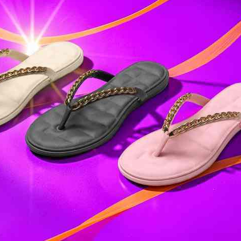 Chinelo Feminino com Tira Dourada – Leve e Sofisticado para Todas as Ocasiões ATT Variedades