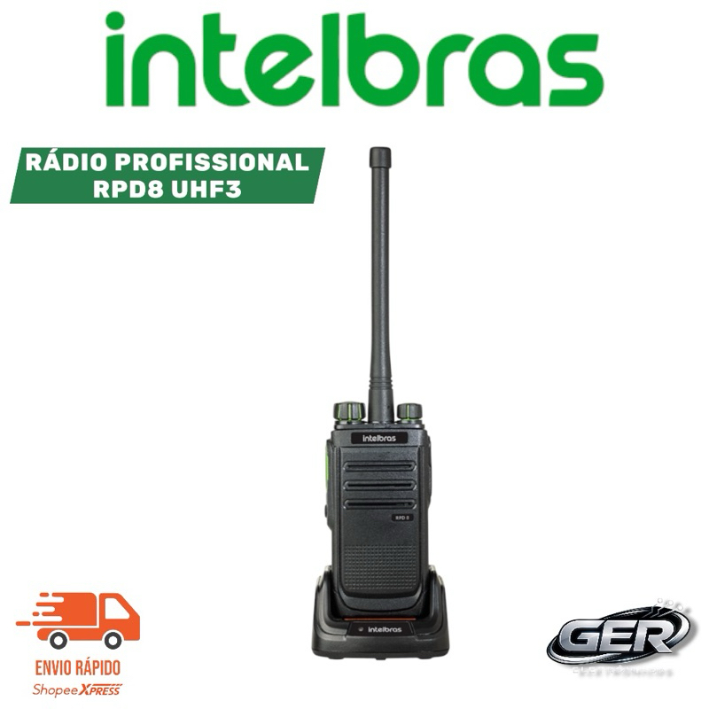 RADIO COMUNICADOR PROFISSIONAL RPD 8 UHF3 INTELBRAS