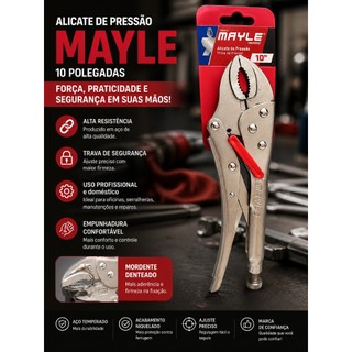 Alicate De Pressão 10 Polegadas - Mayle