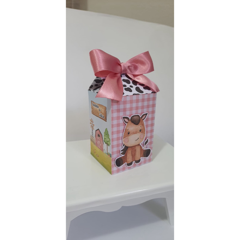 Caixa Milk Personalizada Festa Infantil Tema Fazendinha Lembrancinha