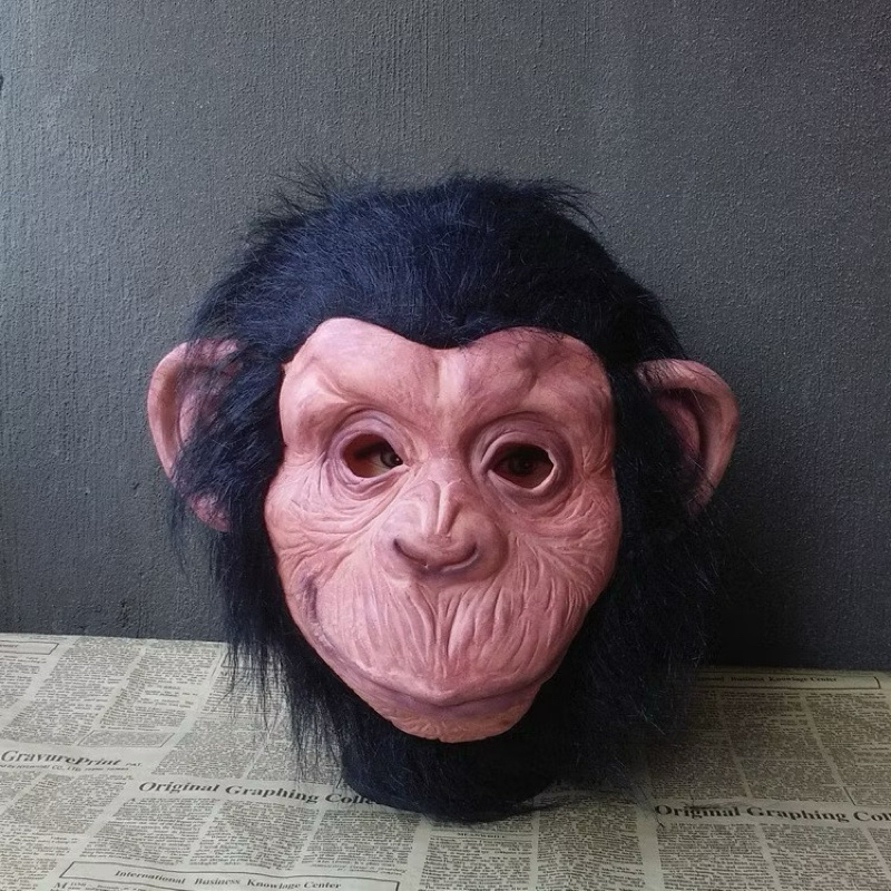 mascara Engraçado gorila chapelaria macaco Goku Halloween Horror máscara cos Animal bonito n