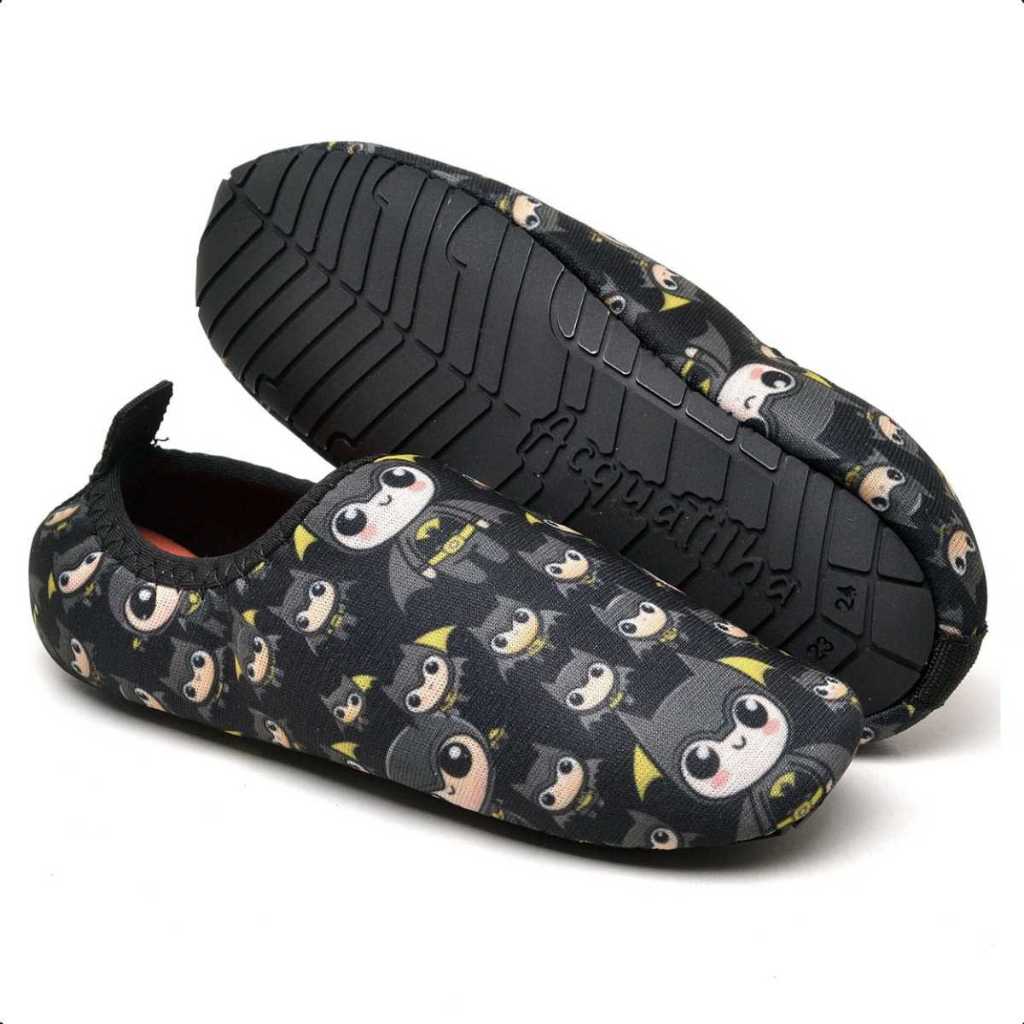Sapato Aquático De Criança Infantil Sapatilha Antiderrapante Neoprene Calce Fácil