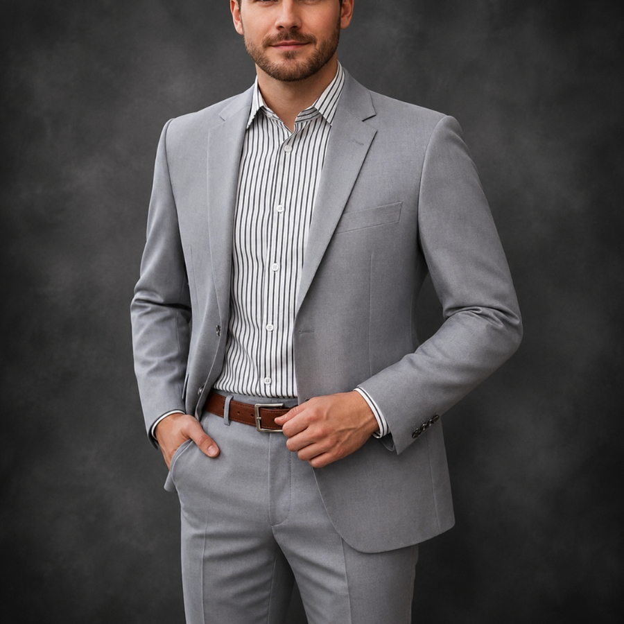 Terno Masculino Microfibra Gabardine Slim Alfaiataria Moderna Executivo