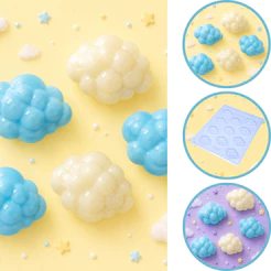 FORMA SIMPLES NUVEM CÓD.:9654 (i8) EM ACETATO BWB PARA BOMBOM, DOCES DE CHOCOLATE E CONFEITARIA. (CHOCO)