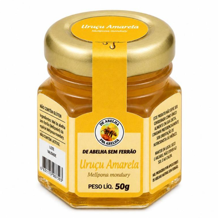 Mel Uruçu Amarela 50g Ouro Líquido 1un De Abelha Em Abelha