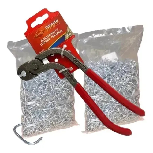 Alicate P Estofador Grampo U Tapeceiro Corneta C/ 2kg Grampo