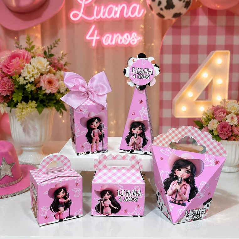 KIT FESTA PERSONALIZADA BOIADEIRA - PEGUE E MONTE  Lembrancinha, Aniversário, CaixinhasPersonalizada