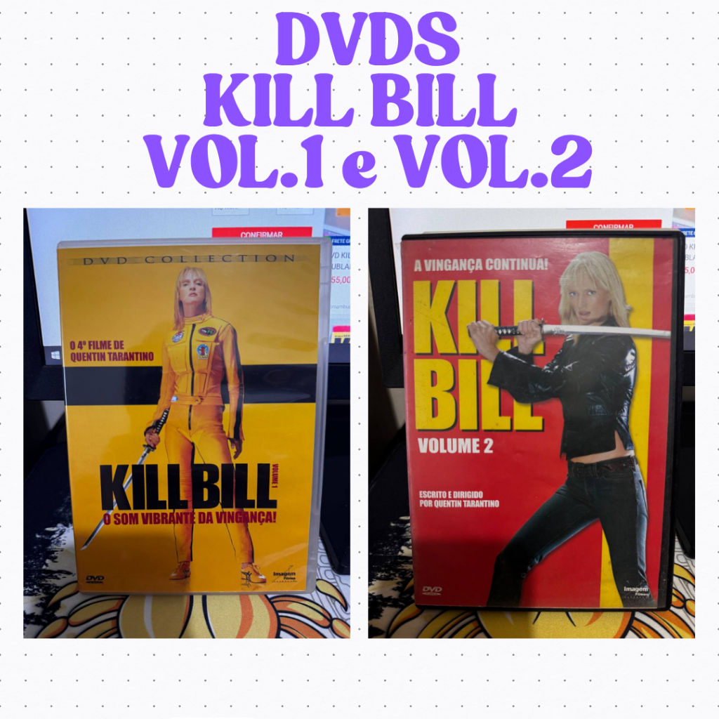 DVDs Kill Bill Volume 1 + Kill Bill Volume 2 Coleção Clássica de Ação