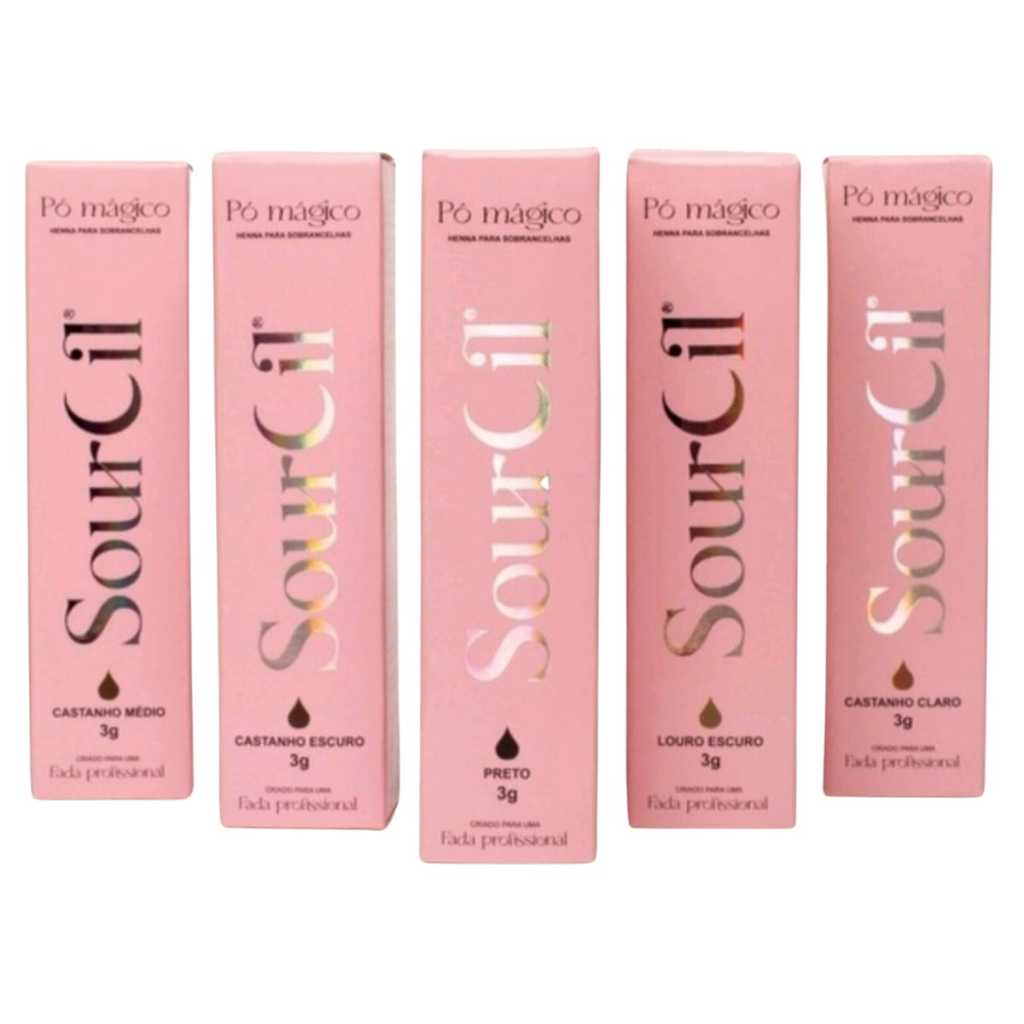 Henna Sobrancelhas Sourcil 3,0 G Com Fixador, Todas as Cores