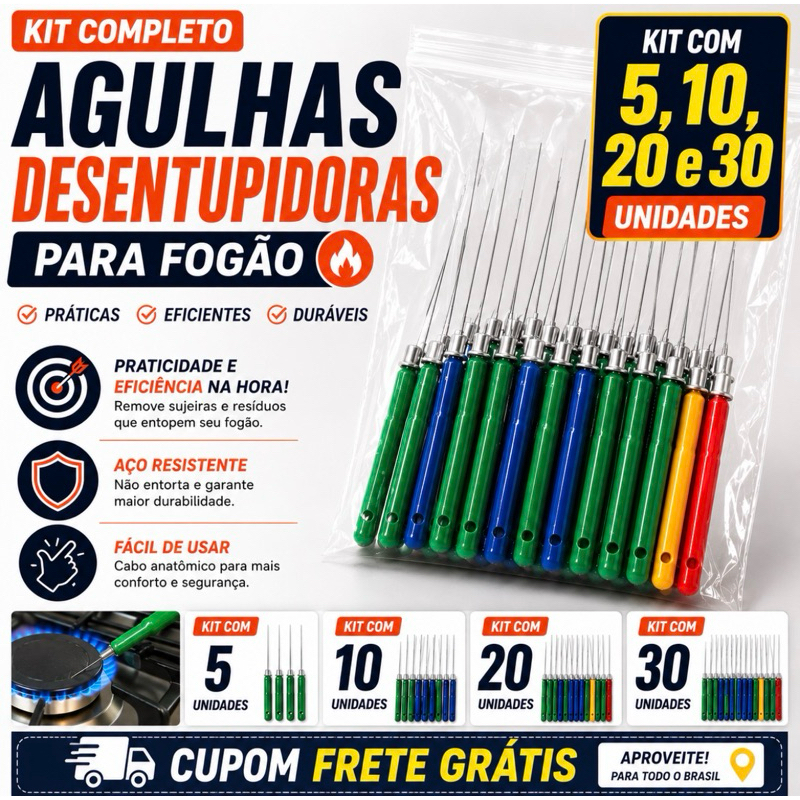 Agulha para Desentupir Fogão 🔥 Limpeza Bico Fogão | Desentupidor Profissional