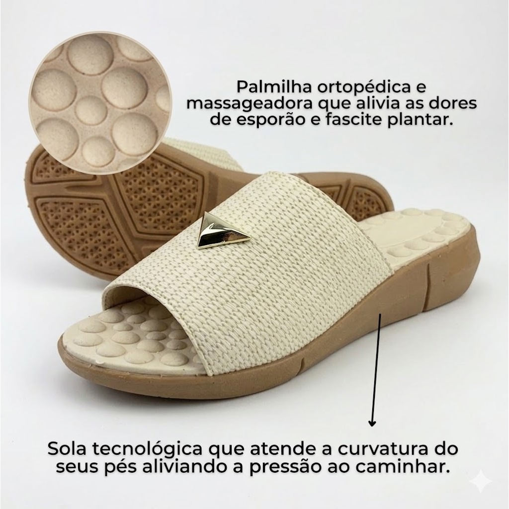 Chinelo Feminino Tamanco Plataforma Anatômico Esporão Ortopédico Confortável Promoção Macio
