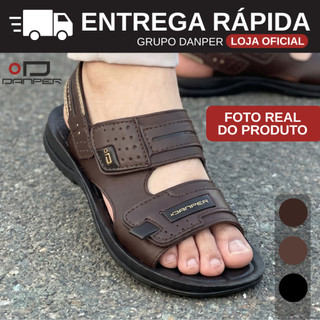 DANPER Alpha Sandália Confortável Ortopédica Masculina Original Para Motociclistas