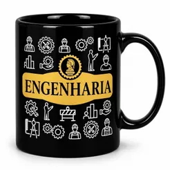 Caneca Profissão Engenharia Cerâmica 320ml | Presente Formatura Faculdade